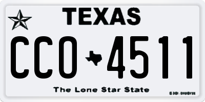 TX license plate CCO4511