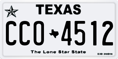TX license plate CCO4512
