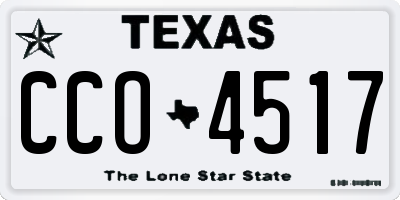 TX license plate CCO4517