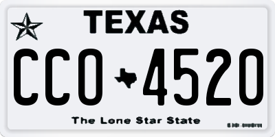 TX license plate CCO4520
