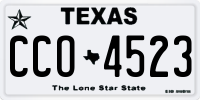 TX license plate CCO4523