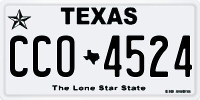 TX license plate CCO4524