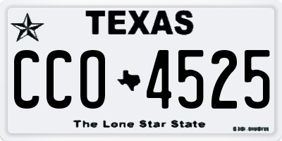 TX license plate CCO4525