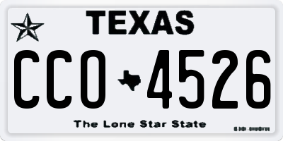 TX license plate CCO4526