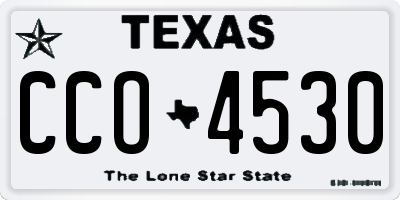 TX license plate CCO4530