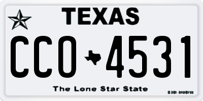 TX license plate CCO4531