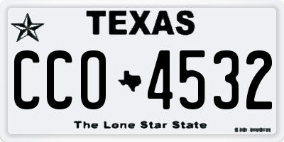 TX license plate CCO4532