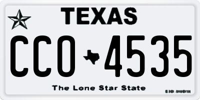 TX license plate CCO4535