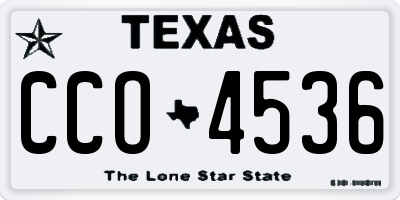 TX license plate CCO4536