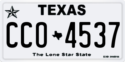 TX license plate CCO4537