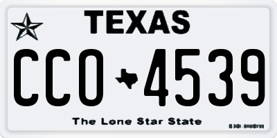 TX license plate CCO4539