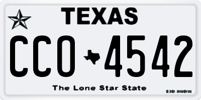 TX license plate CCO4542