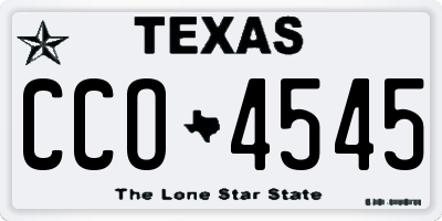 TX license plate CCO4545