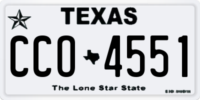 TX license plate CCO4551