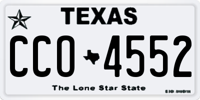 TX license plate CCO4552