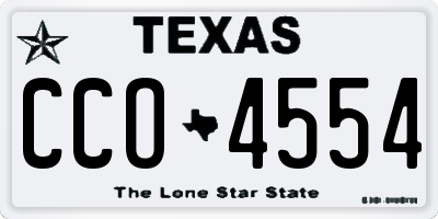 TX license plate CCO4554