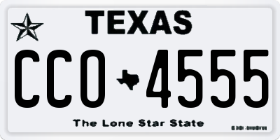 TX license plate CCO4555