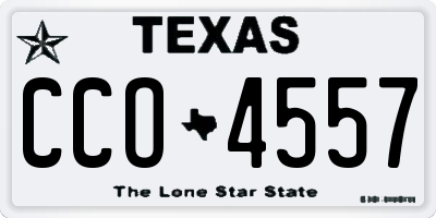 TX license plate CCO4557