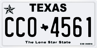 TX license plate CCO4561