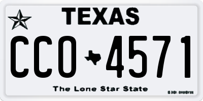 TX license plate CCO4571