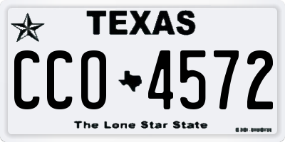 TX license plate CCO4572