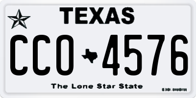 TX license plate CCO4576