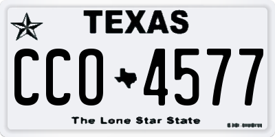 TX license plate CCO4577