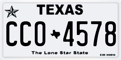 TX license plate CCO4578