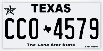 TX license plate CCO4579
