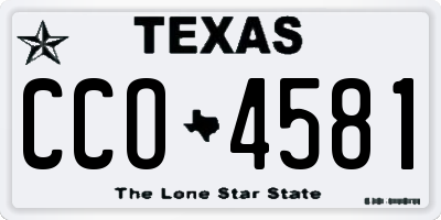 TX license plate CCO4581