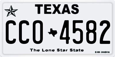 TX license plate CCO4582