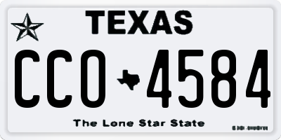 TX license plate CCO4584