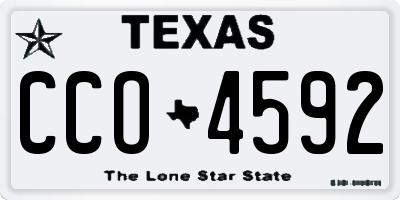 TX license plate CCO4592