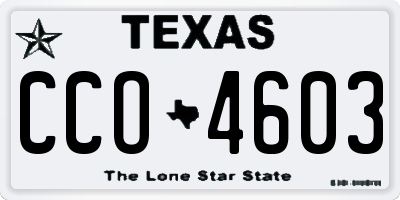 TX license plate CCO4603