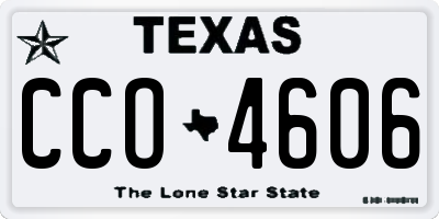 TX license plate CCO4606