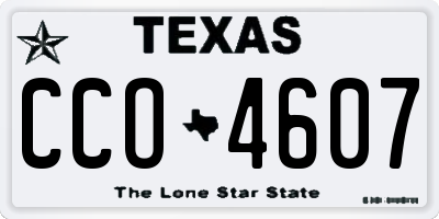 TX license plate CCO4607