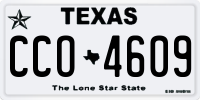 TX license plate CCO4609