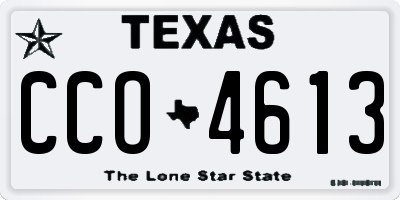 TX license plate CCO4613