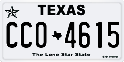 TX license plate CCO4615