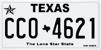 TX license plate CCO4621