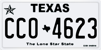 TX license plate CCO4623