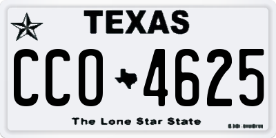 TX license plate CCO4625