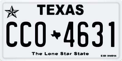 TX license plate CCO4631