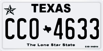 TX license plate CCO4633