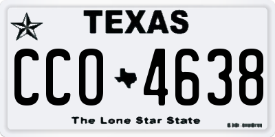 TX license plate CCO4638
