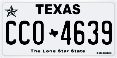 TX license plate CCO4639
