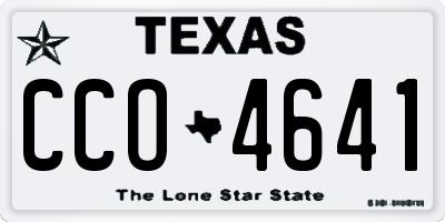 TX license plate CCO4641