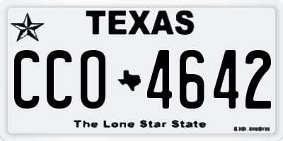 TX license plate CCO4642