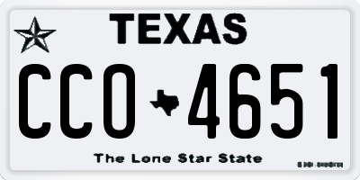 TX license plate CCO4651