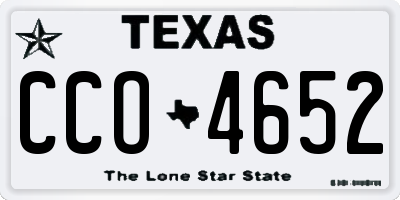 TX license plate CCO4652